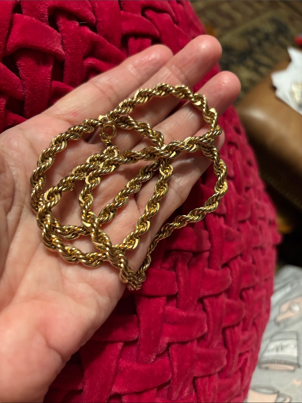 Avon Gold Rope Chain Necklace